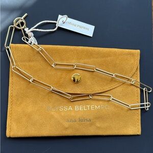 New Ana Luisa x Alyssa Beltempo Paper Clip Chain Necklace